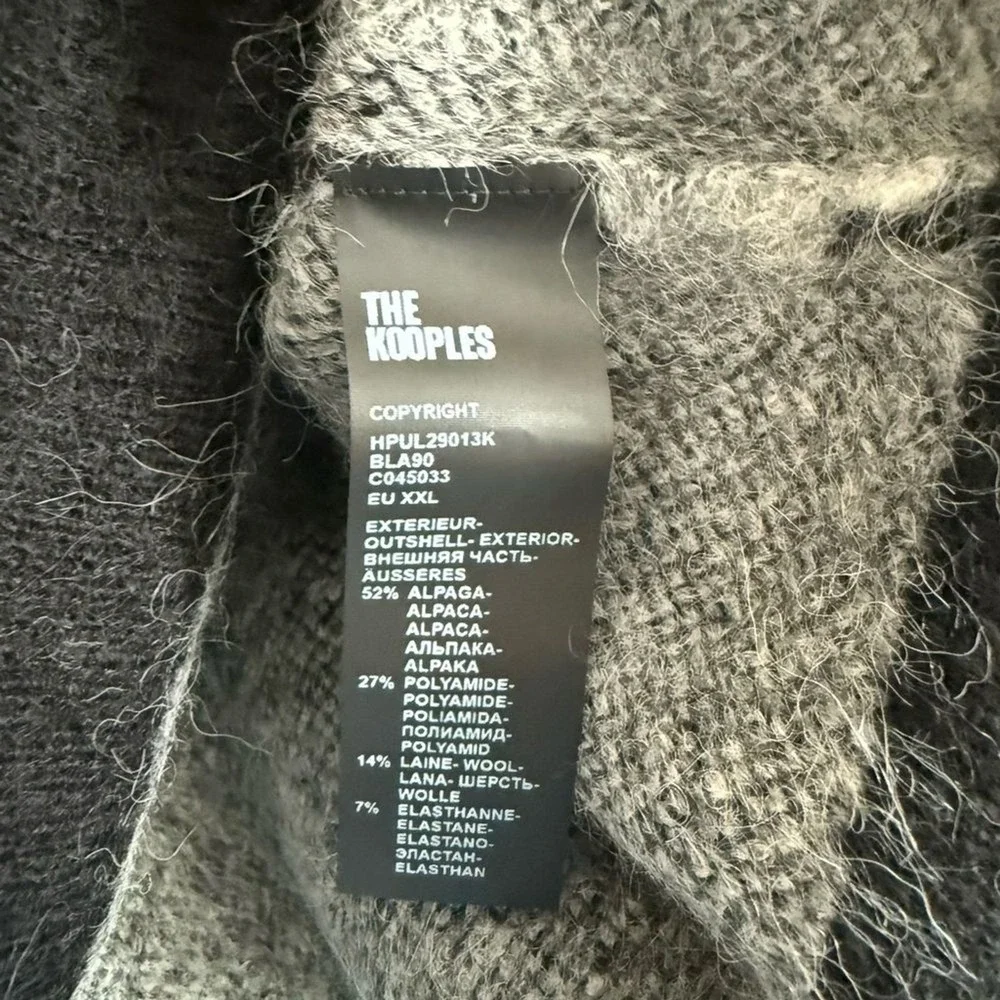 The Kooples Alpaca Blend Lux Diamond Pattern Sweater Size XXL‎ NWT Oversized